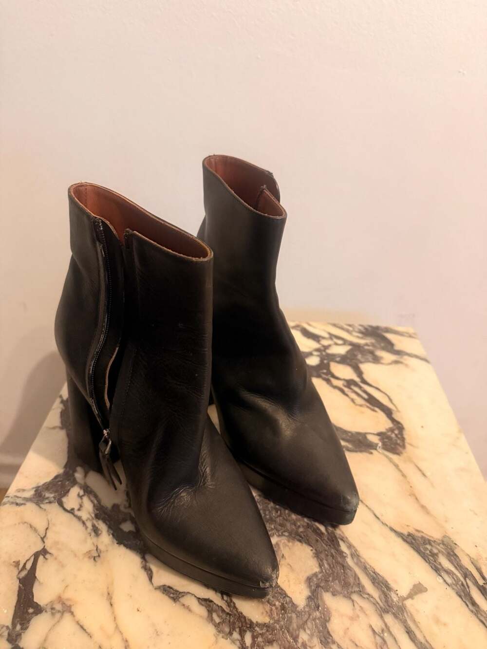 Proenza Schouler Leather Boots Black Size 37